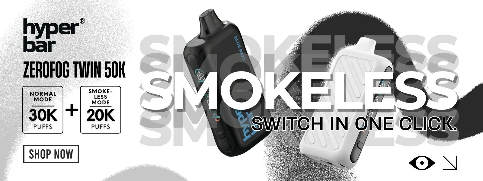 Hyper Bar ZeroFog Twin 50K Smokeless-Control Disposable