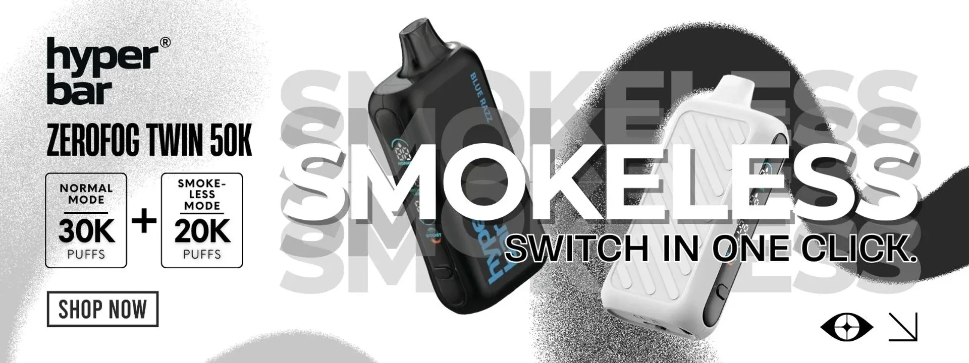 Hyper Bar ZeroFog Twin 50K Smokeless-Control Disposable